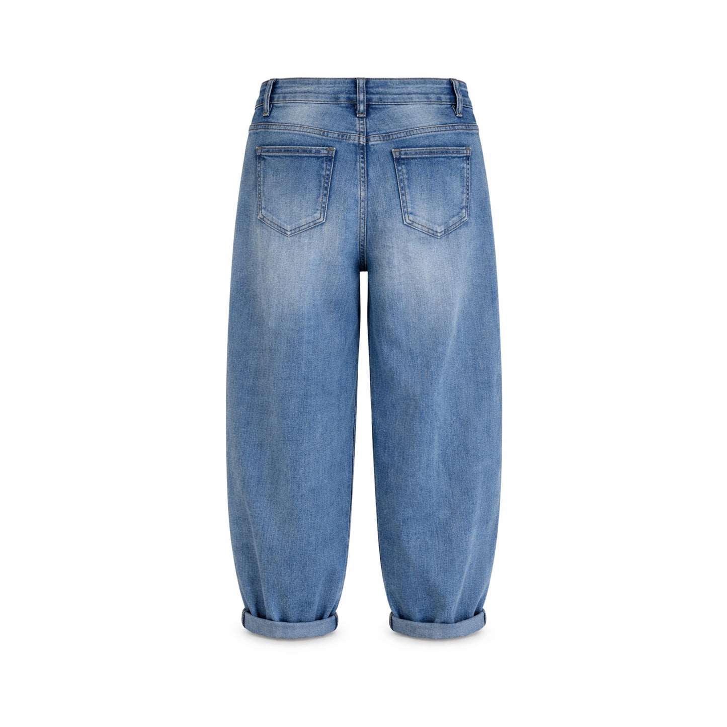 Balloon Fit Light Wash Denim Jeans