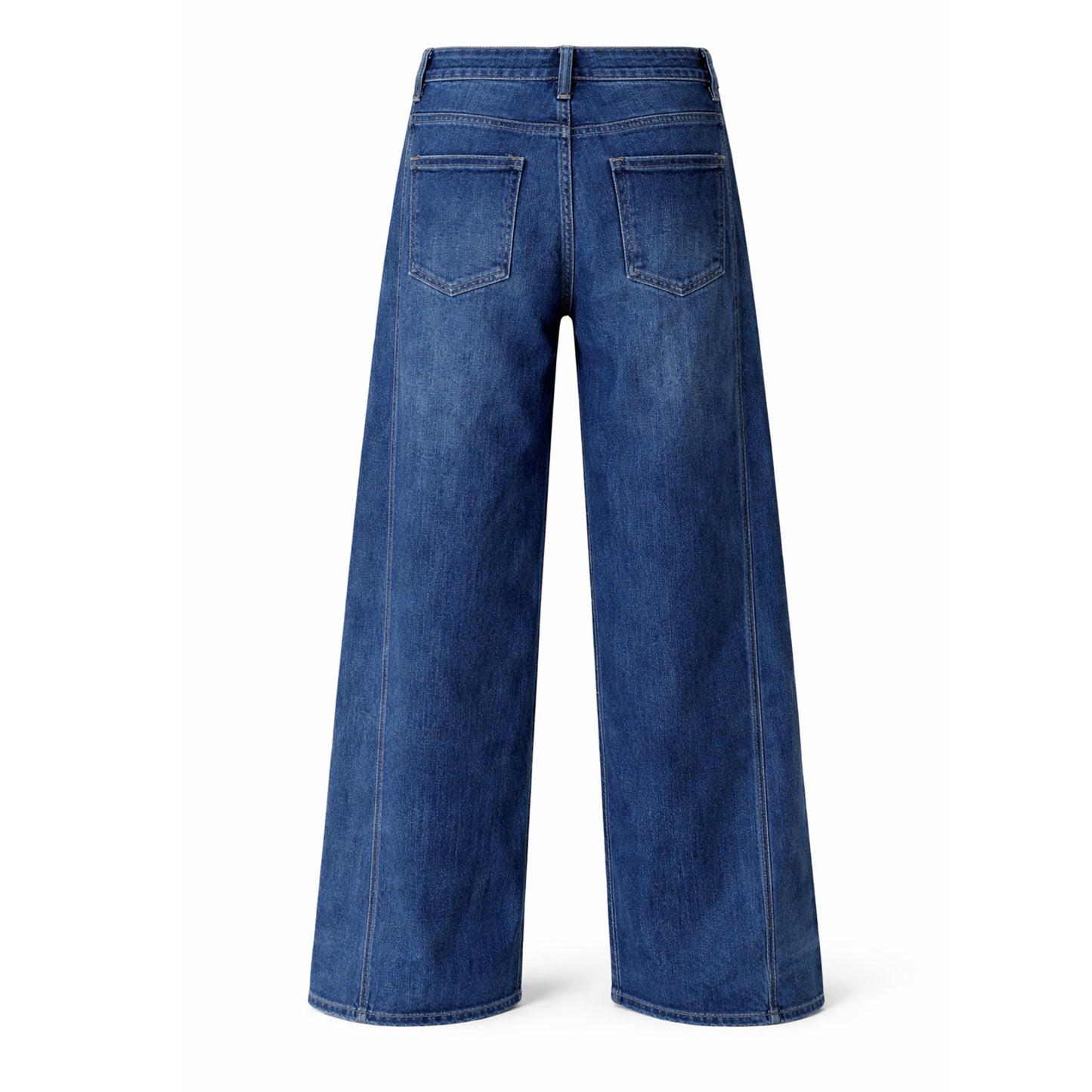 Wide Leg Blue Denim Jeans