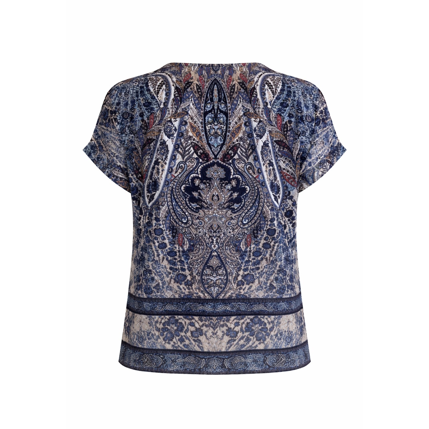 Boho Paisley Short Sleeve Blouse