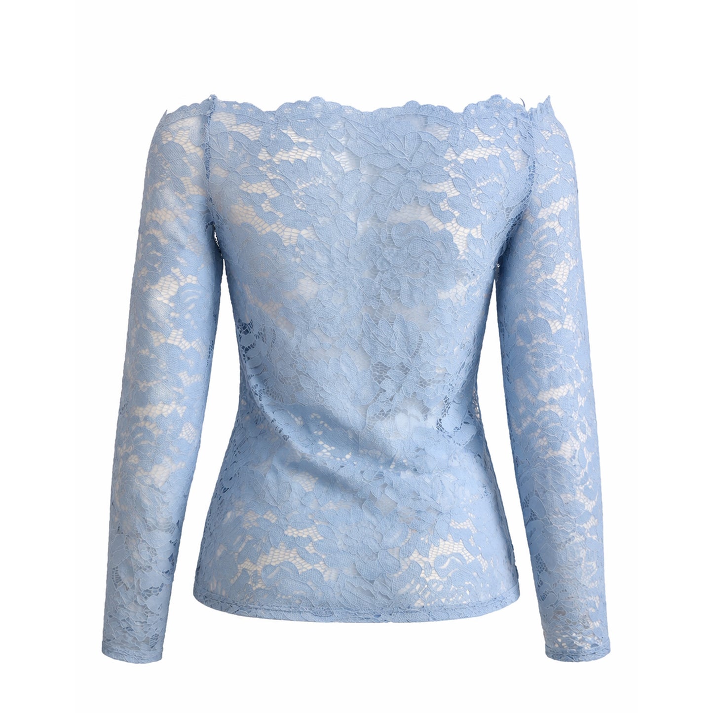 Sheer Lace Off-Shoulder Top