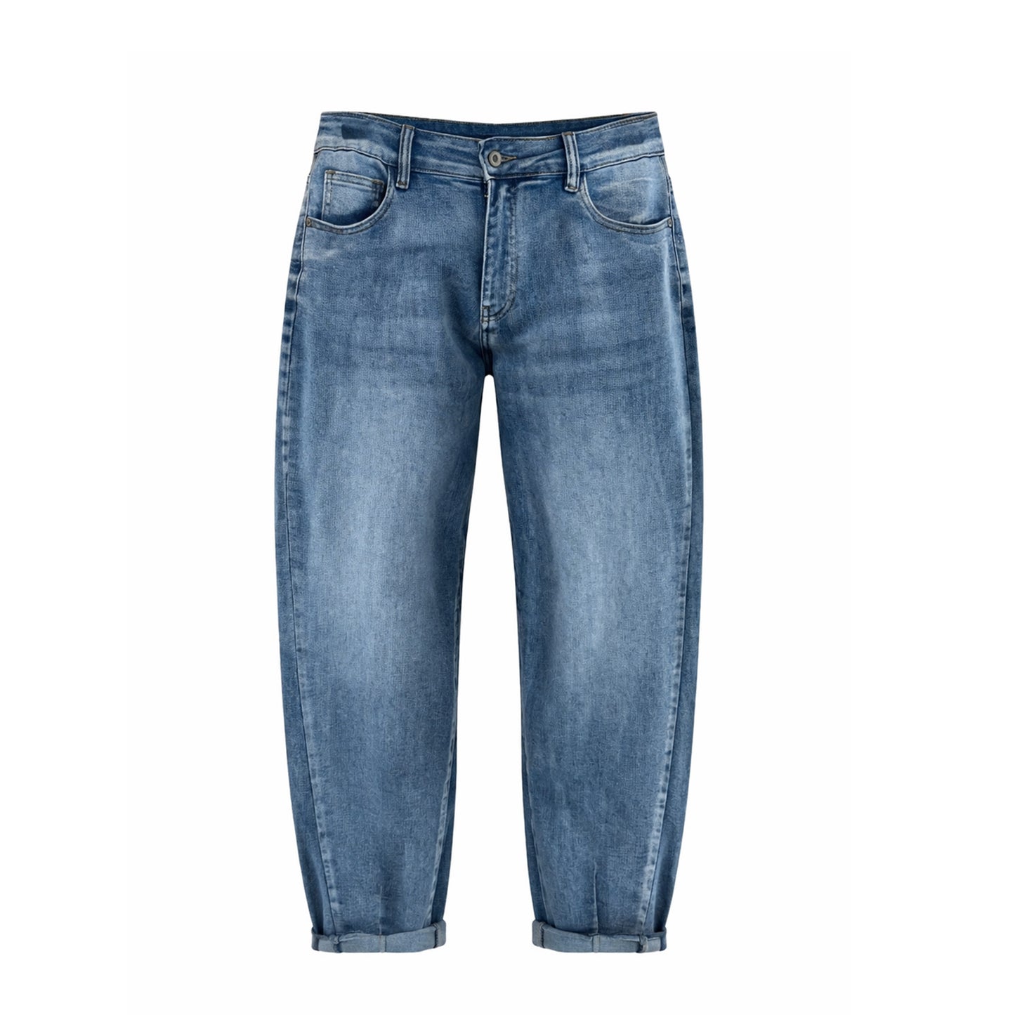 Balloon Fit Light Wash Denim Jeans