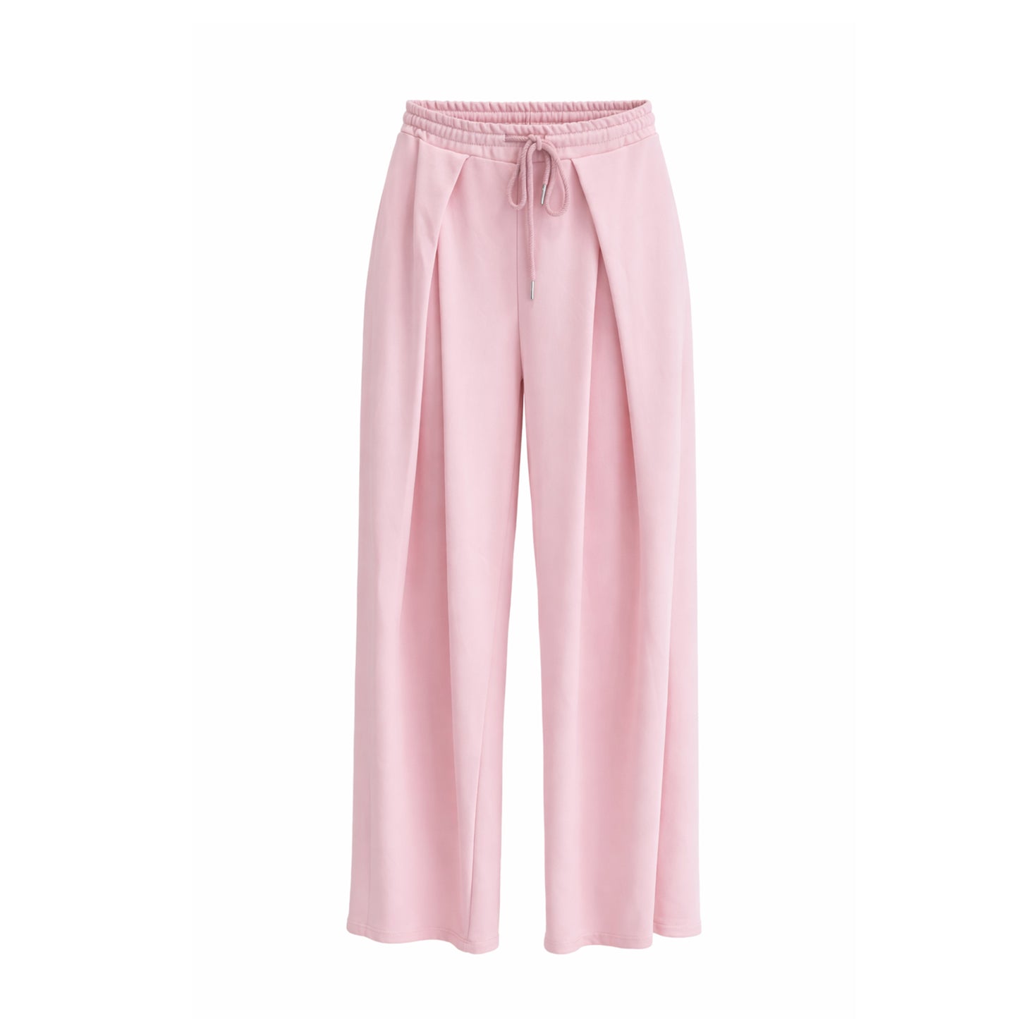 Pleated Wide-Leg Lounge Pants