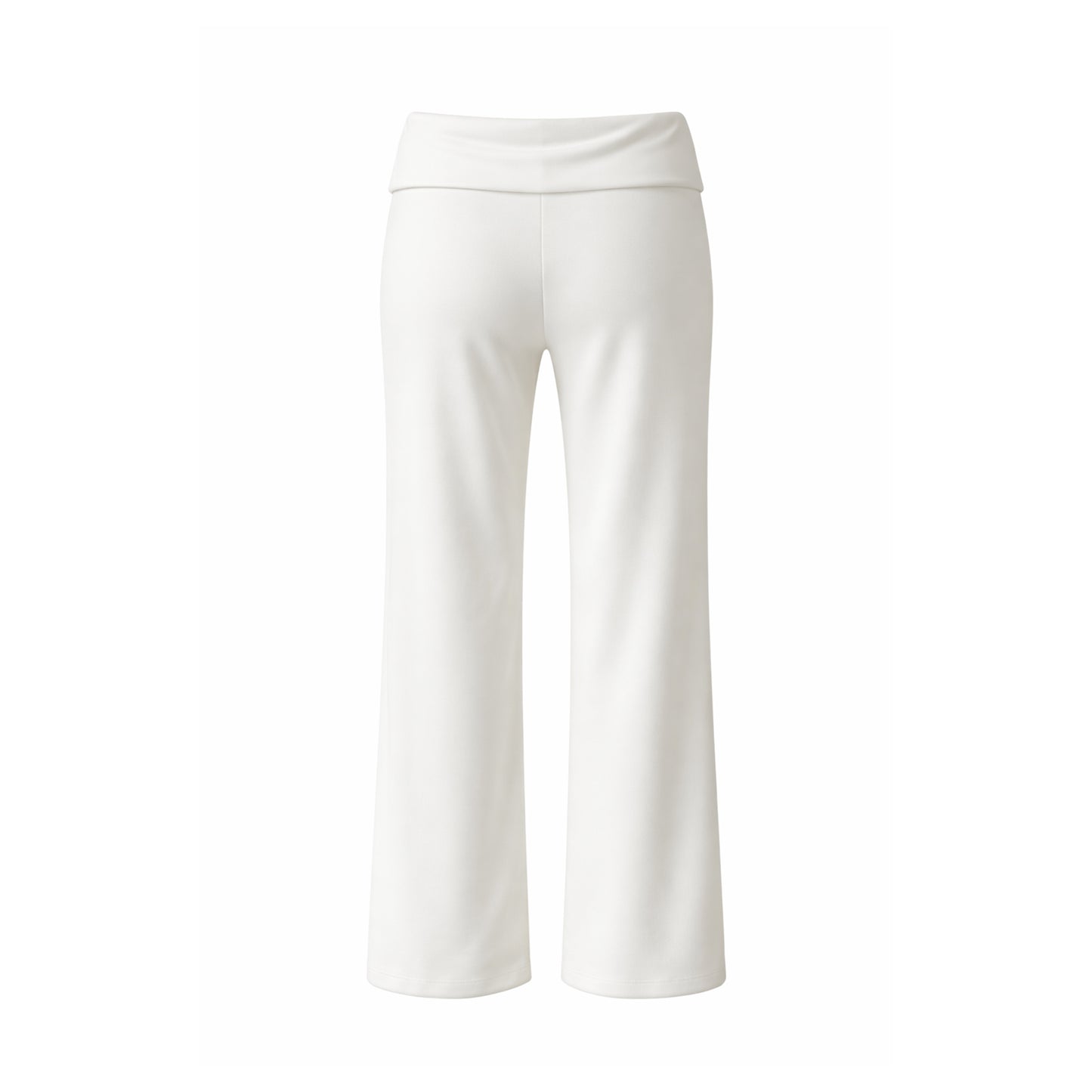 White Mid-Rise Lounge Pants