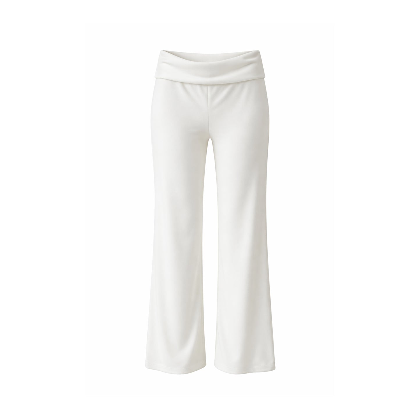 White Mid-Rise Lounge Pants