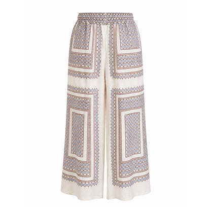 Refined Pattern Palazzo Pants