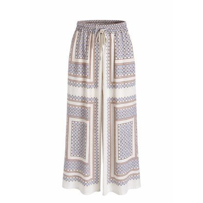 Refined Pattern Palazzo Pants
