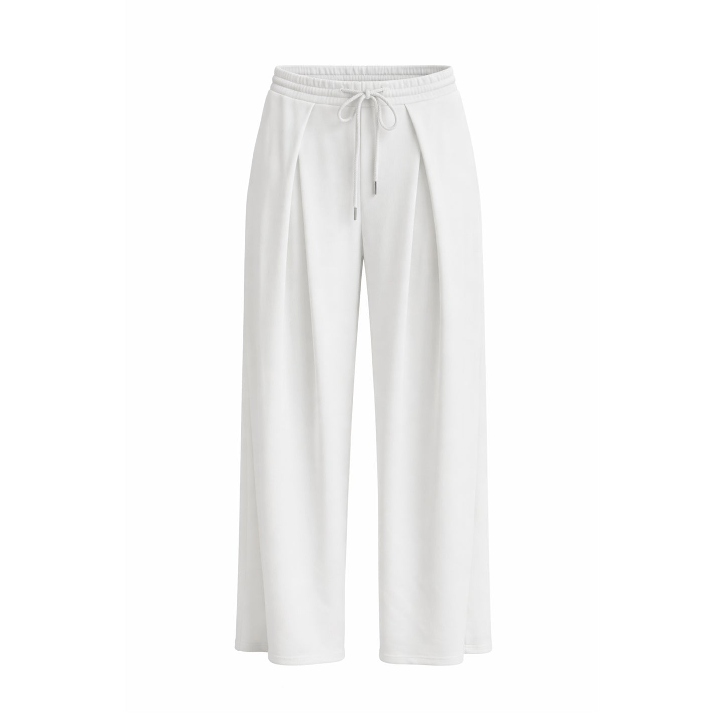 Pleated Wide-Leg Lounge Pants