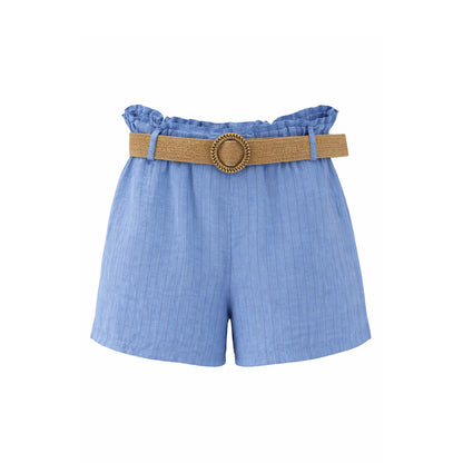 Striped Linen Shorts