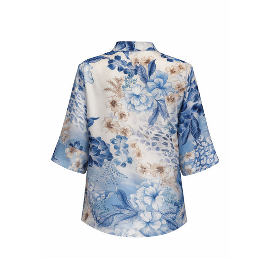 Floral Satin-Look Blouse