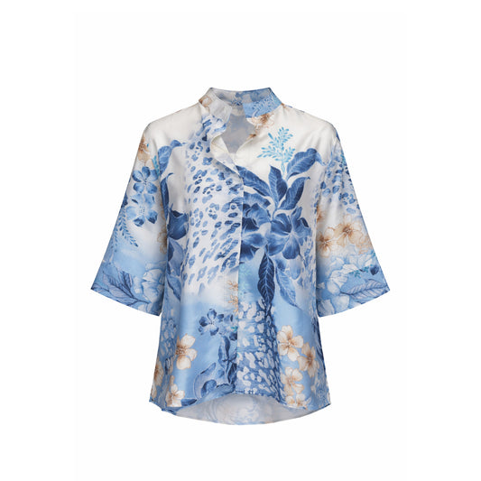 Floral Satin-Look Blouse