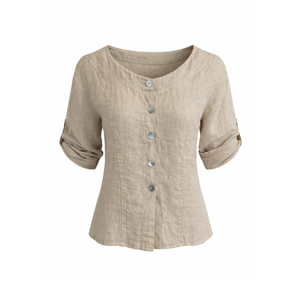Relaxed Linen Blouse