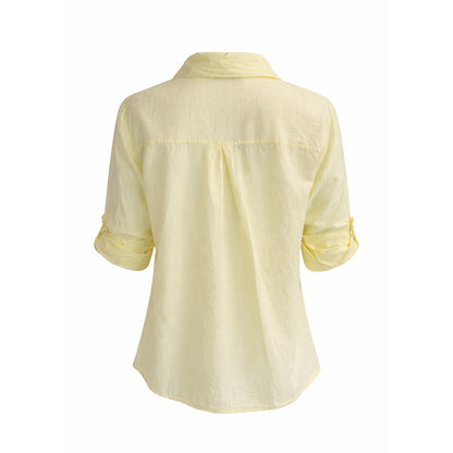 Embroidered Button-Up Blouse