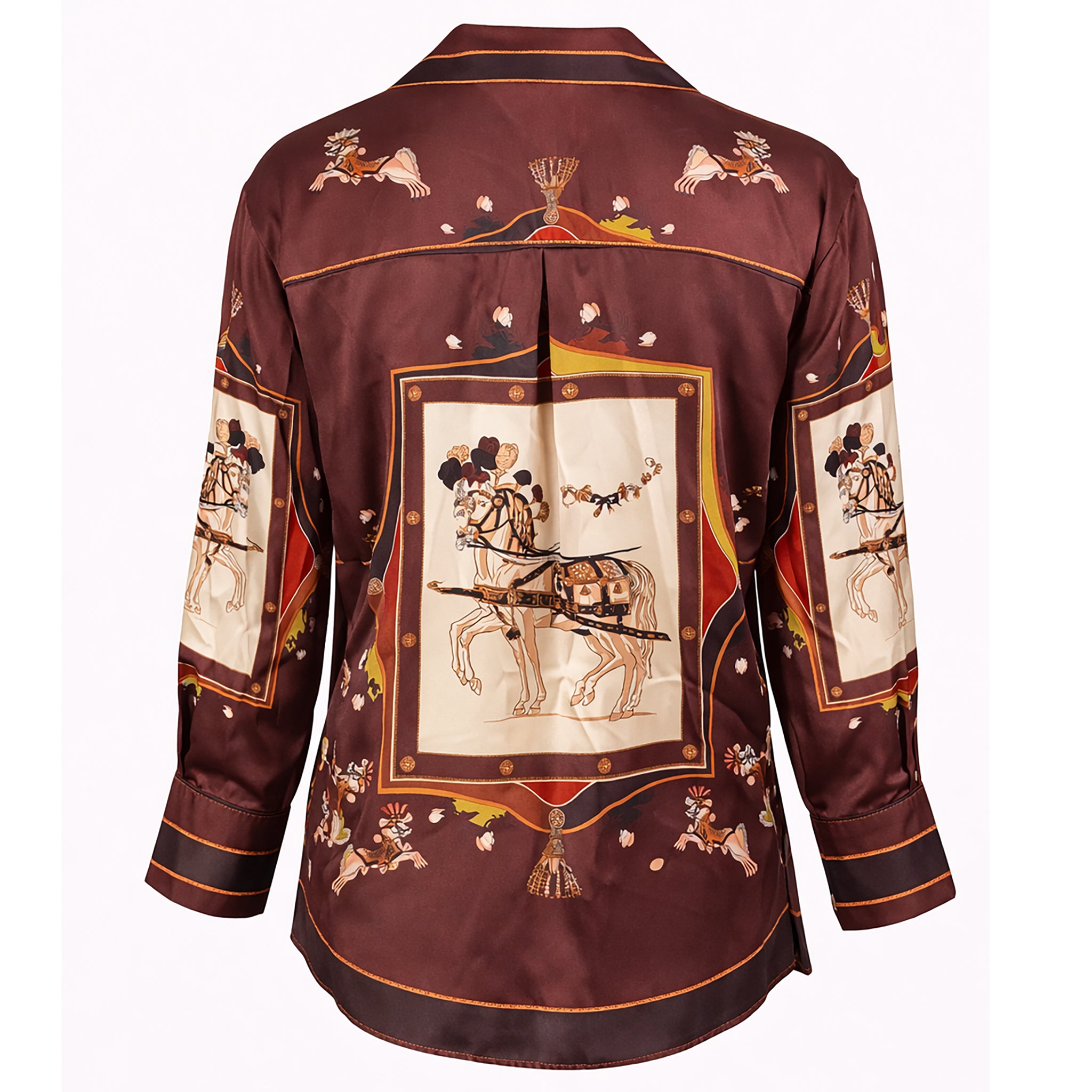 Printed Button-Up Blouse