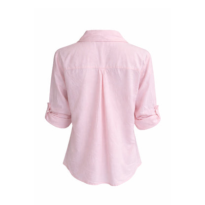 Embroidered Button-Up Blouse