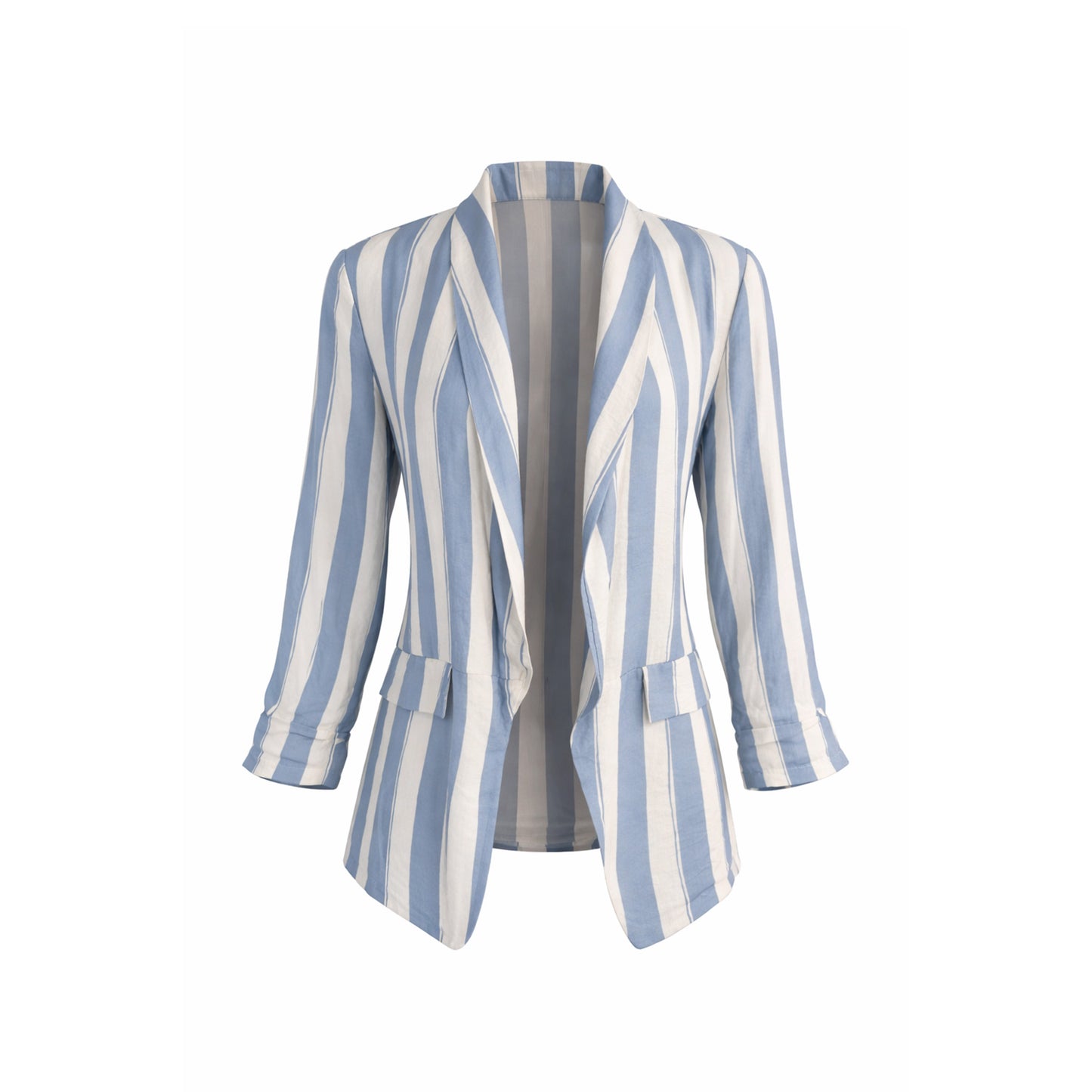 Striped Open-Front Blazer
