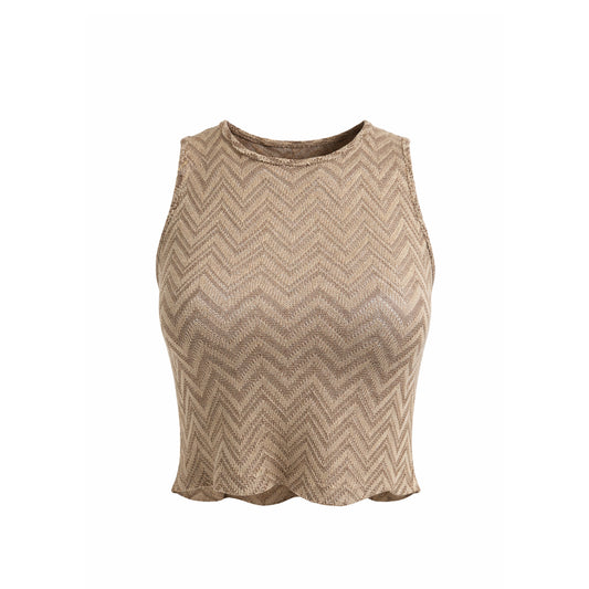 Shimmer Knit Sleeveless Top