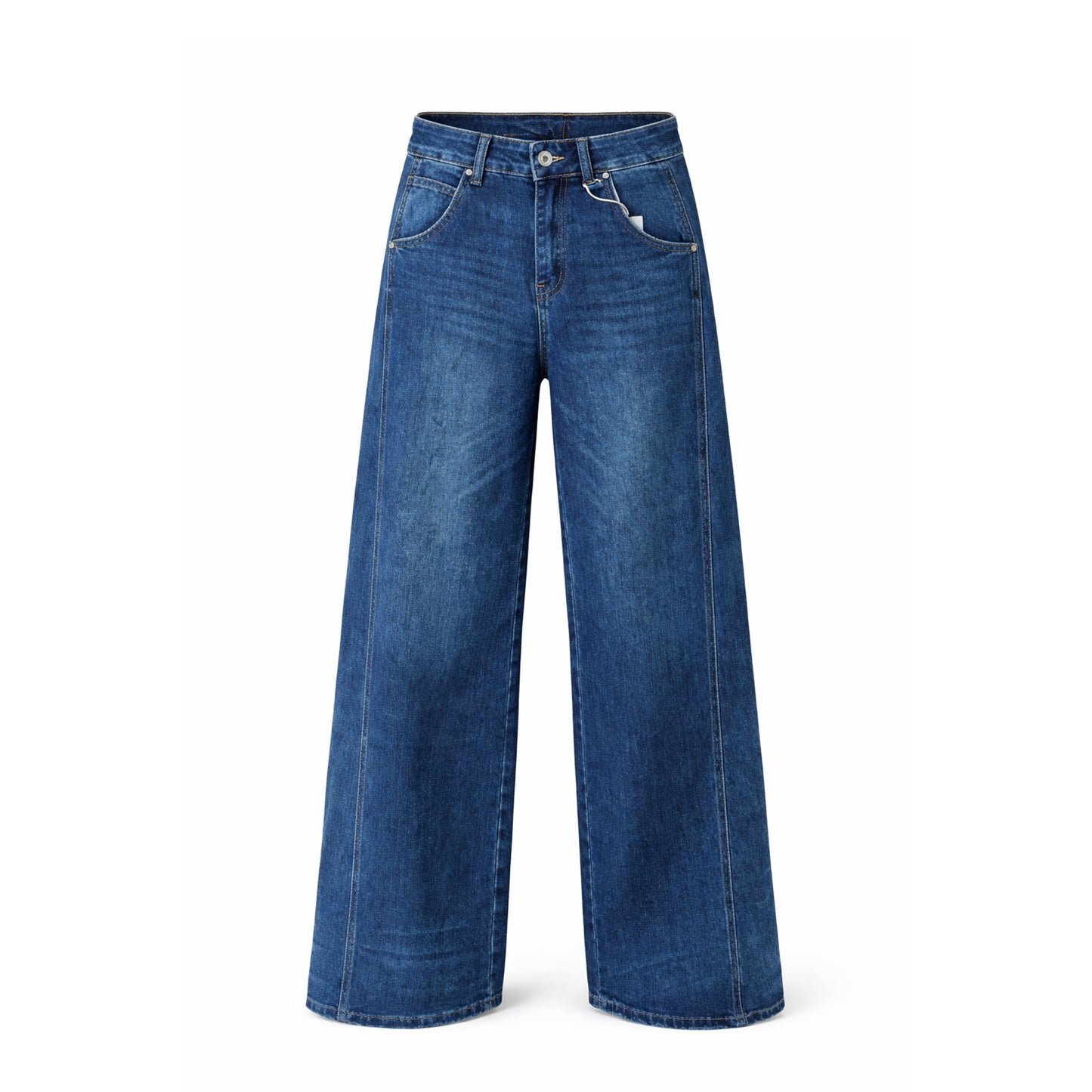 Wide Leg Blue Denim Jeans