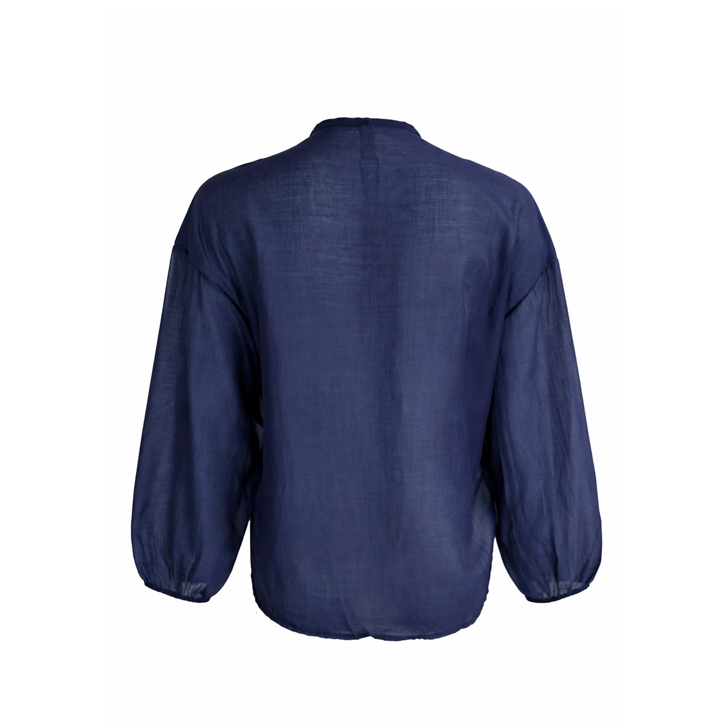 Ruffle Sheer Blouse – Lightweight Button Front