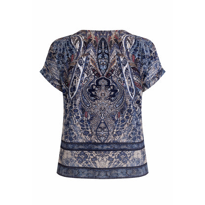 Boho Paisley Short Sleeve Blouse