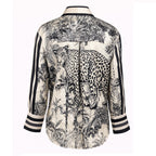 Printed Button-Up Blouse