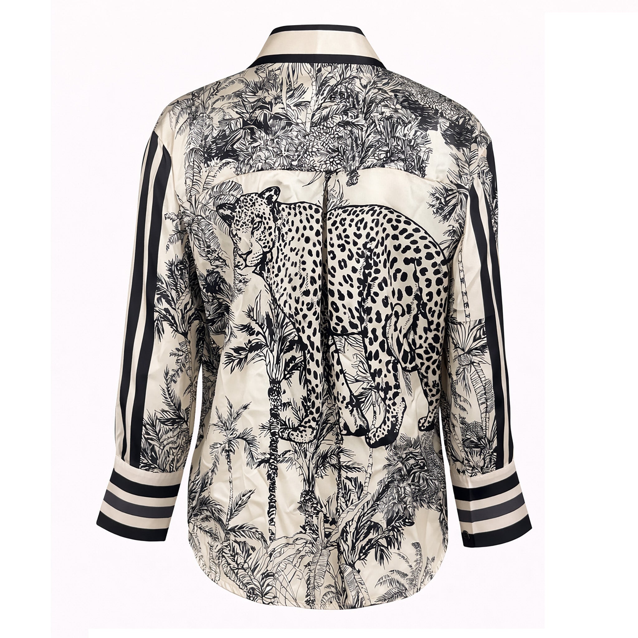 Printed Button-Up Blouse