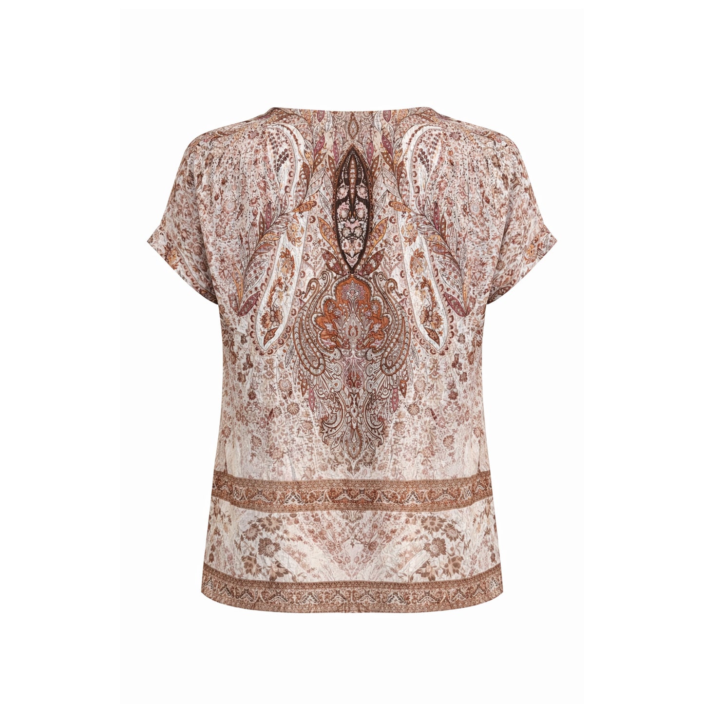 Boho Paisley Short Sleeve Blouse