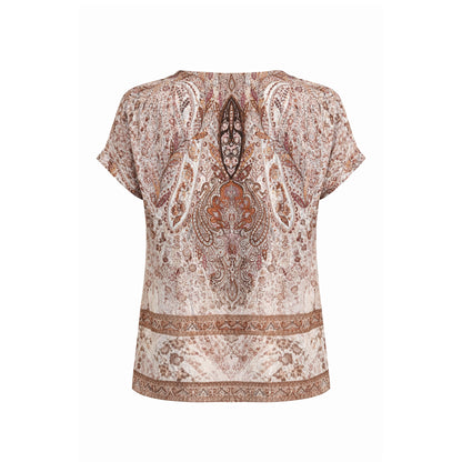 Boho Paisley Short Sleeve Blouse