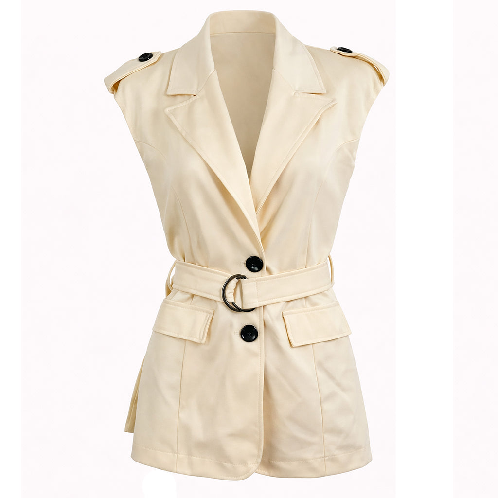 Belted Tailored Vest