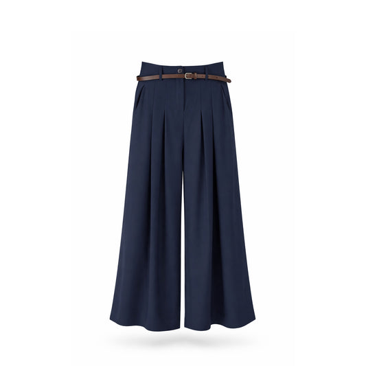 Pleated Culottes with Belt