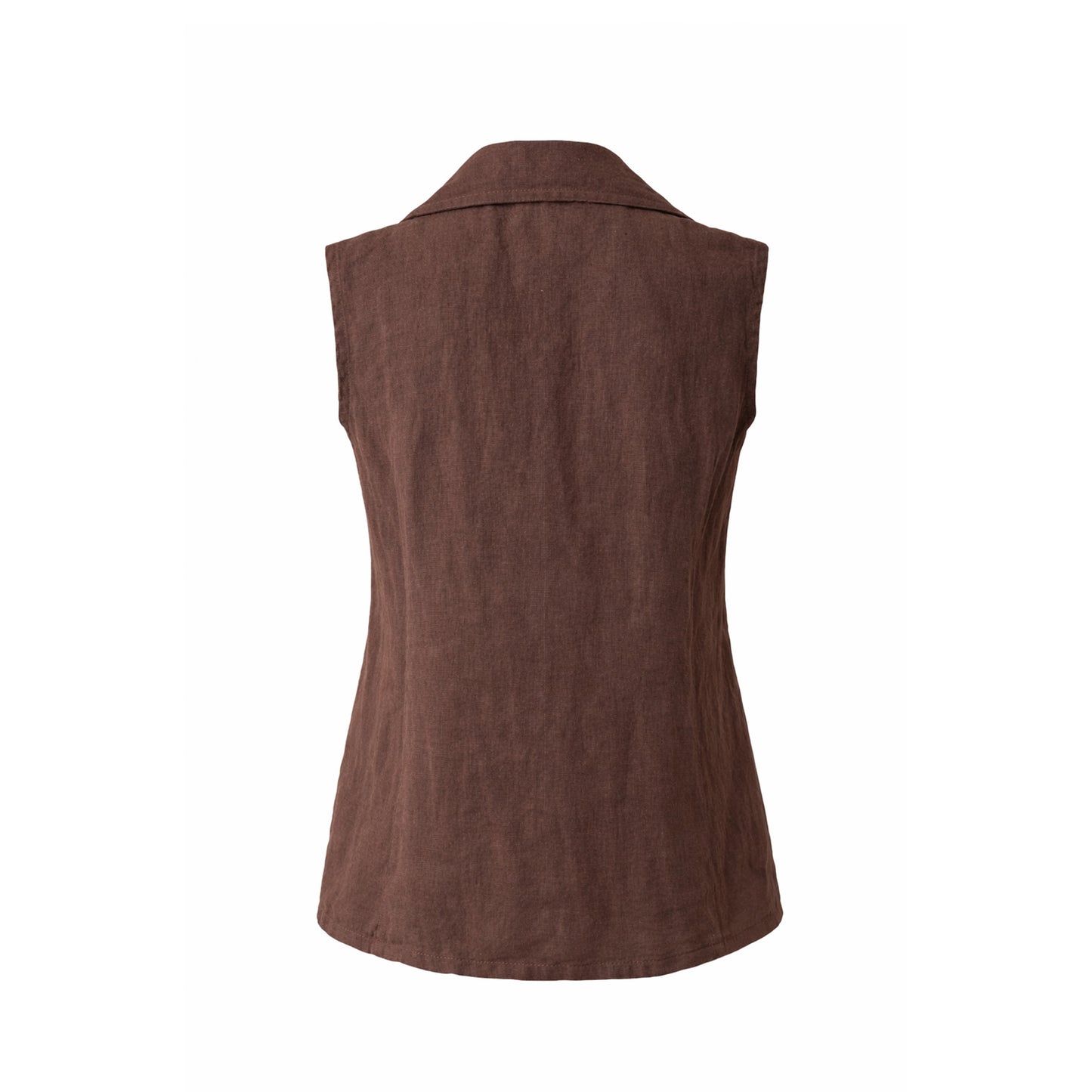 Linen Sleeveless Vest – Relaxed Fit Blazer Style