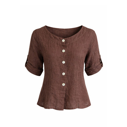 Relaxed Linen Blouse