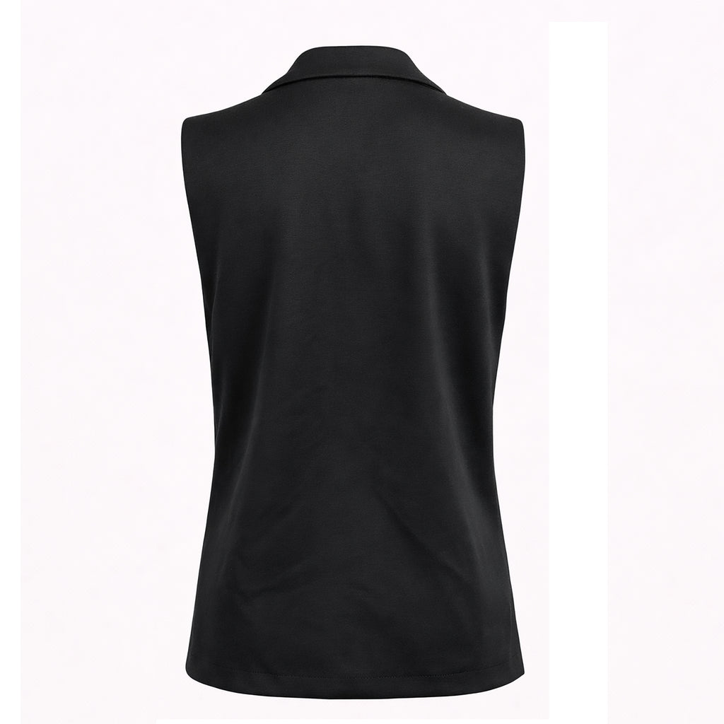 Tailored Vest with Floral Detail