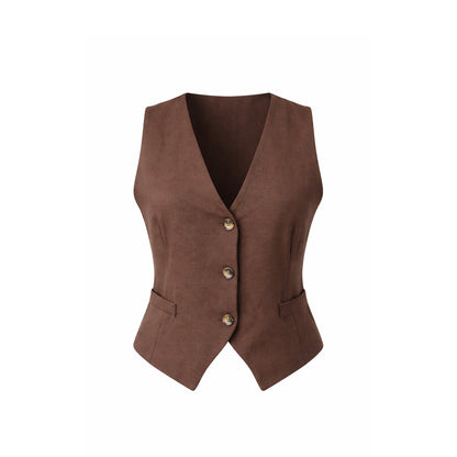 Tailored Button Vest