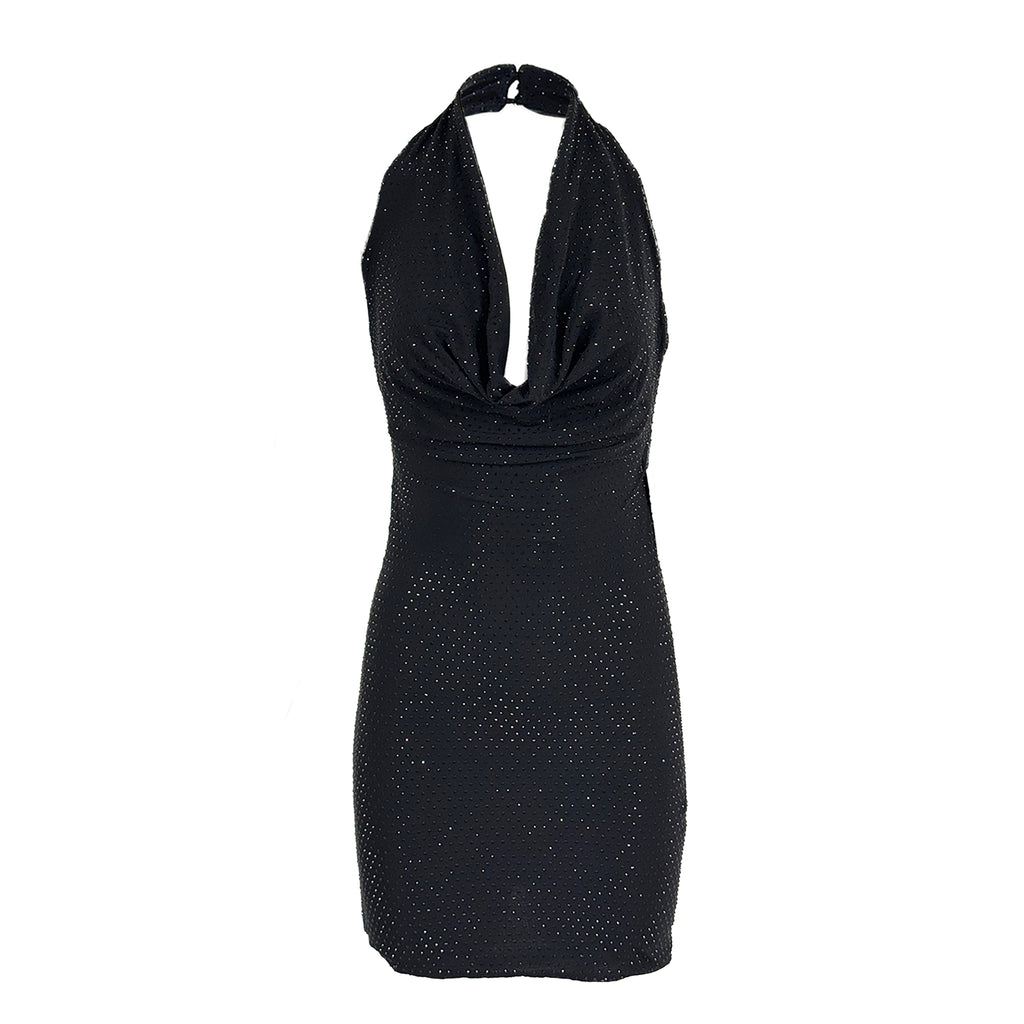 Halter Neck Embellished Dress