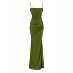 Fitted Evening Gown With Spaghetti Strap