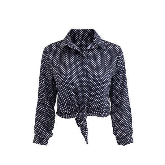 Polka Dot Button-Up Shirt