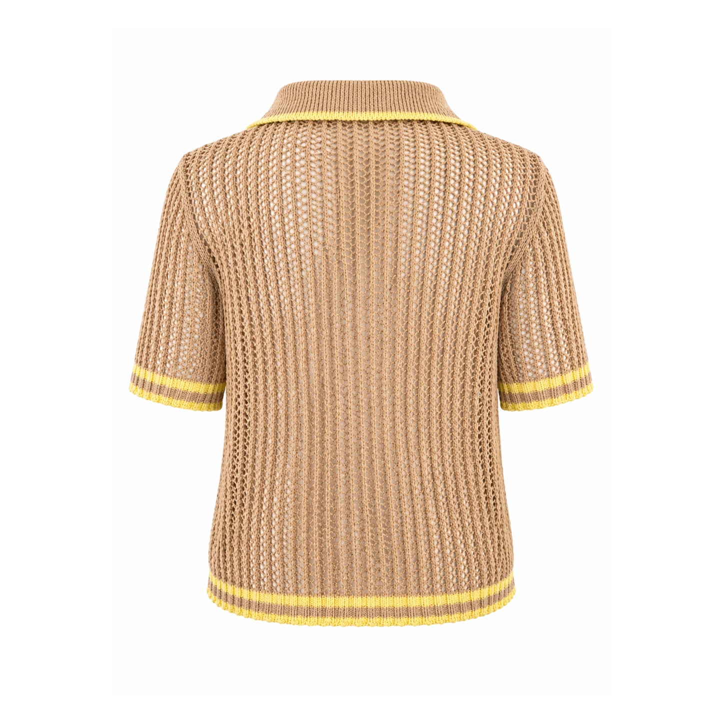 Crochet Knit Button-Up Cardigan Top