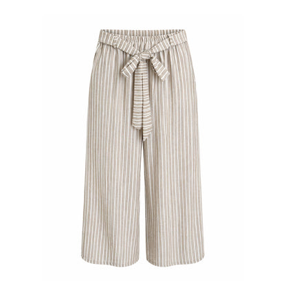 Striped Wide-Leg Pants