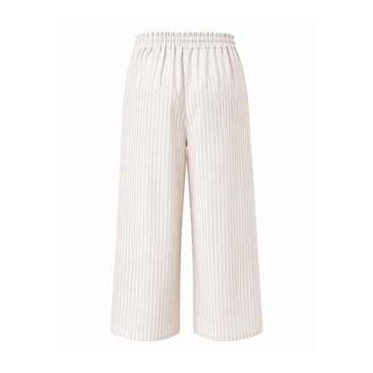Striped Wide-Leg Pants