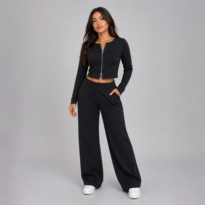 Sporty Cropped Zip Jacket