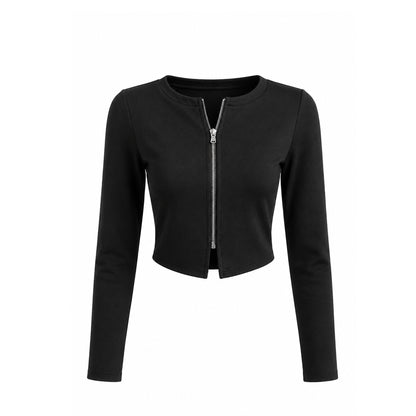 Sporty Cropped Zip Jacket