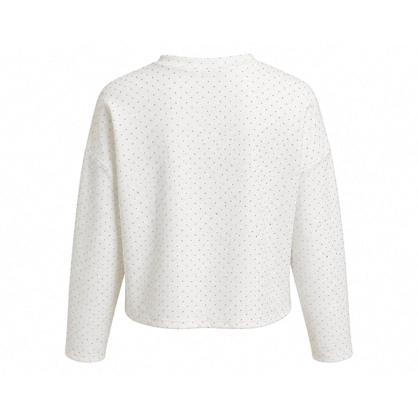 Rhinestone Cropped Long Sleeve Top
