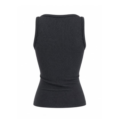 Ribbed Henley Tank