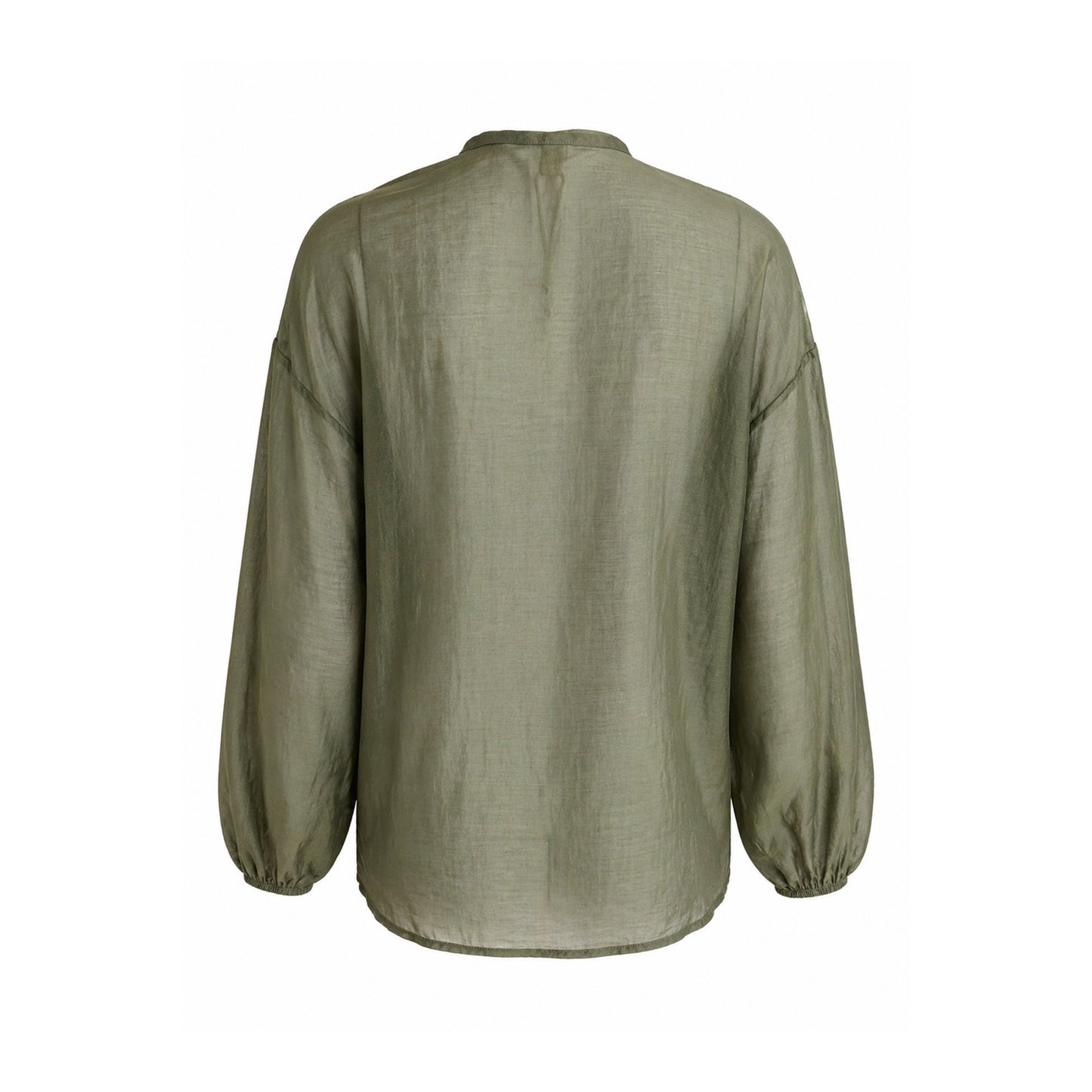 Ruffle Sheer Blouse – Lightweight Button Front