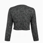Textured Cropped Bolero Jacket