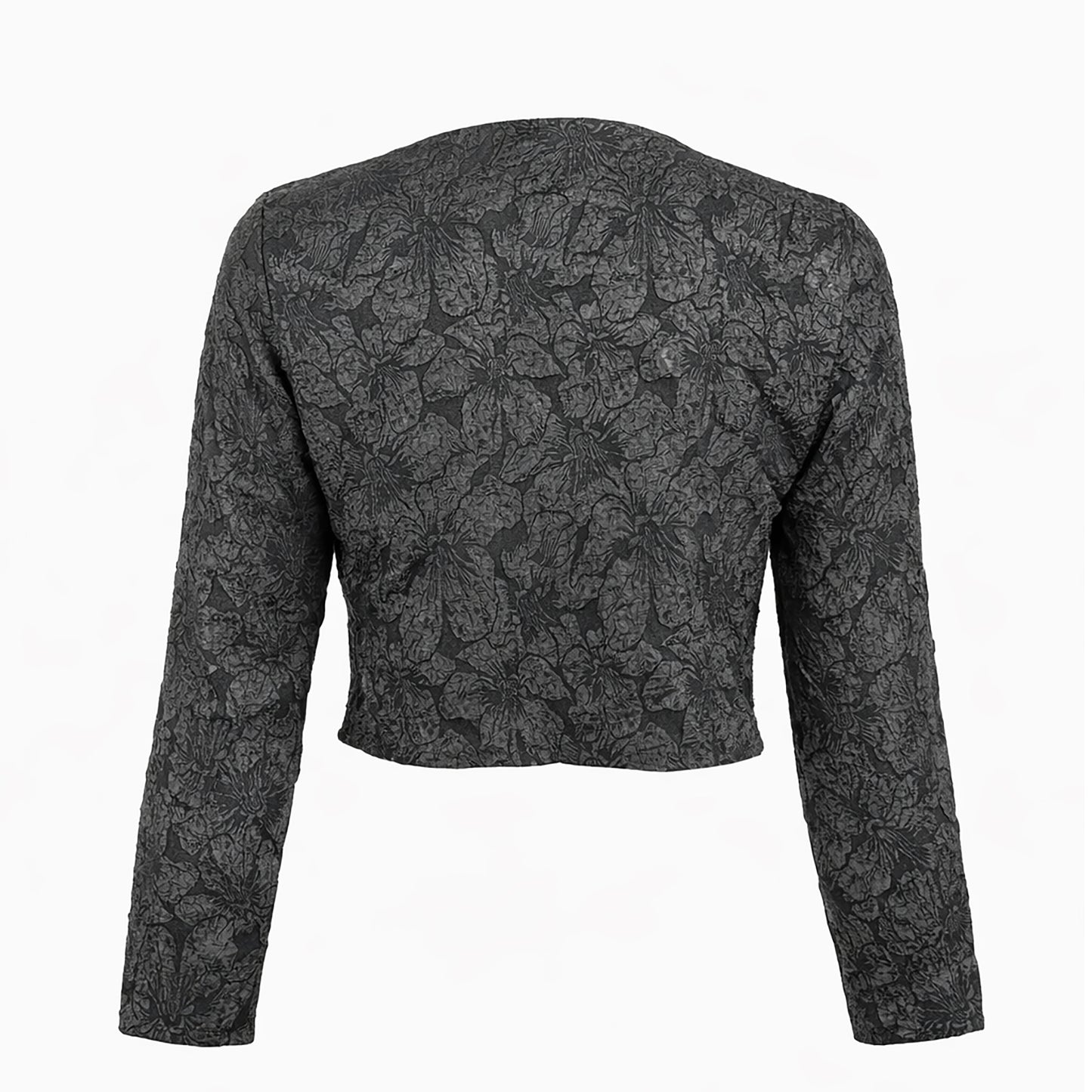 Textured Cropped Bolero Jacket