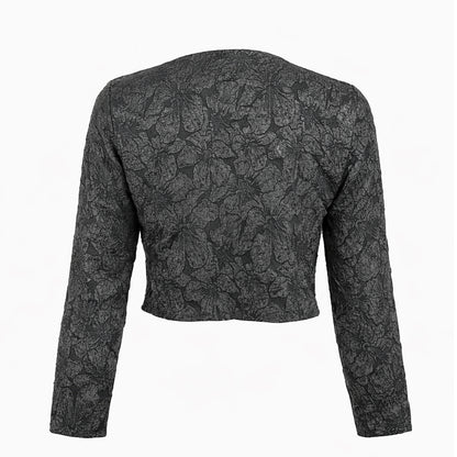Textured Cropped Bolero Jacket