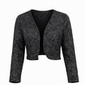 Textured Cropped Bolero Jacket