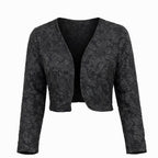 Textured Cropped Bolero Jacket