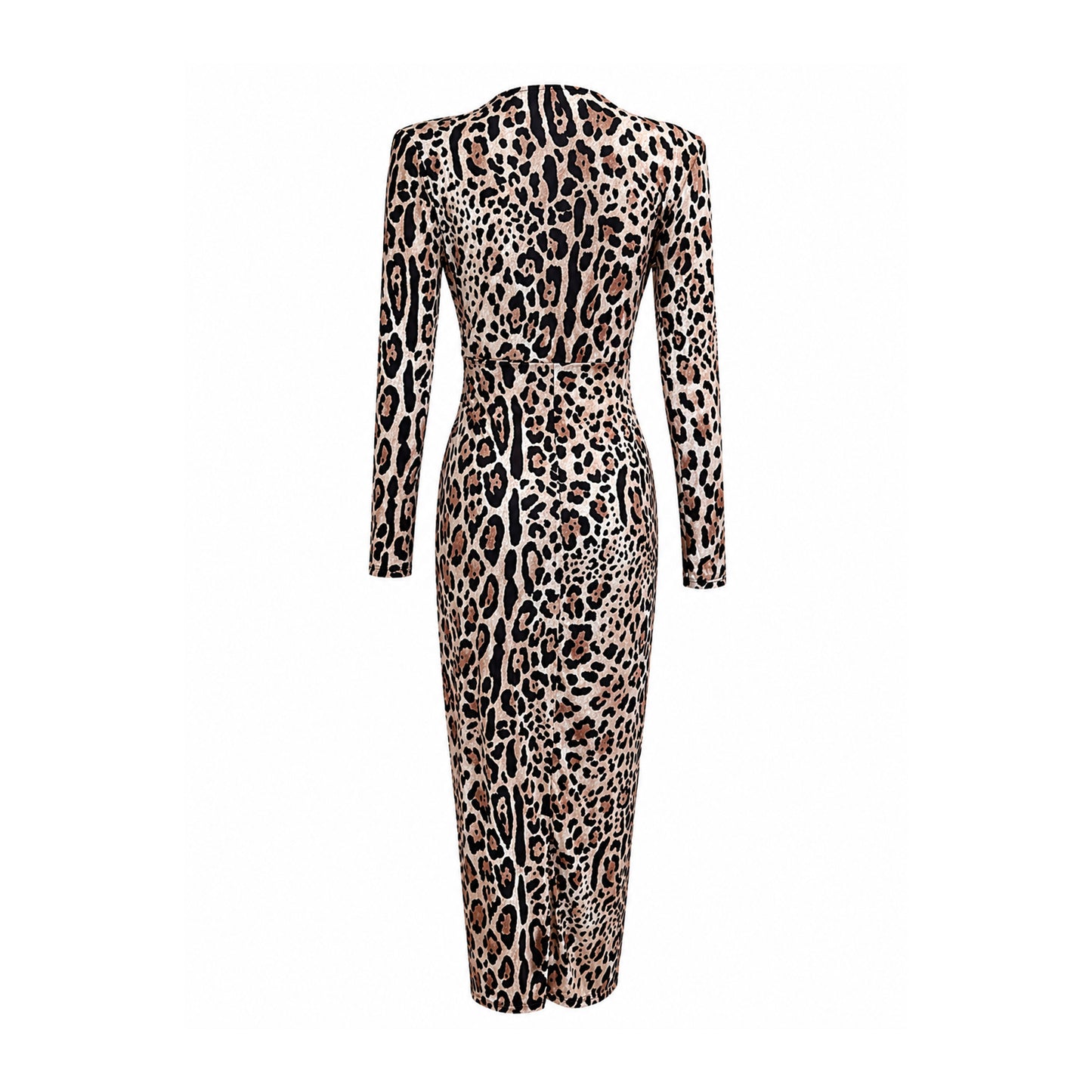 Long Sleeve Ruched Midi Dress
